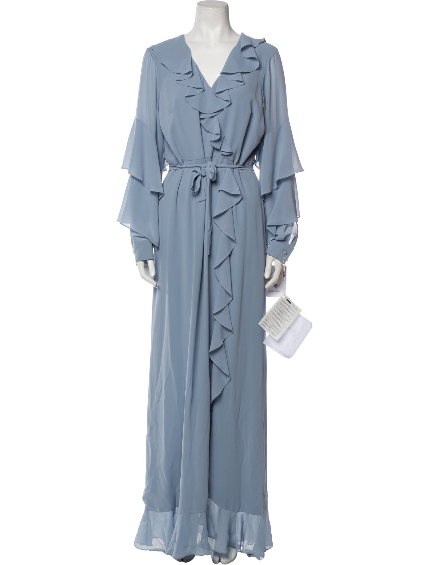 Mikael Aghal V-Neck Long Dress