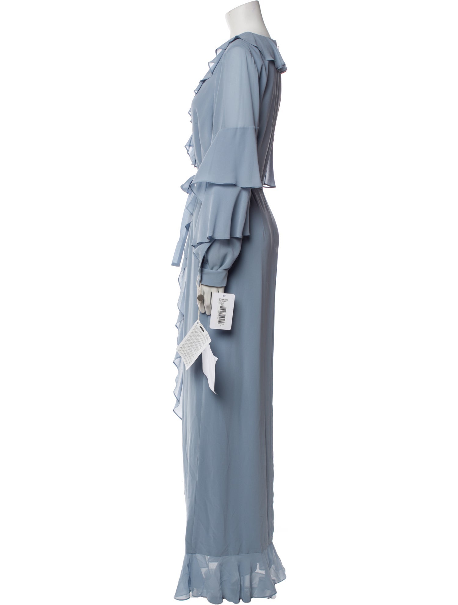 Mikael Aghal V-Neck Long Dress