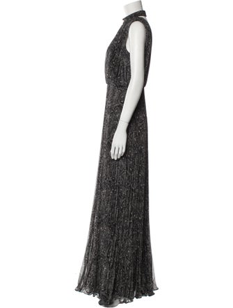Mikael Aghal Printed Long Dress