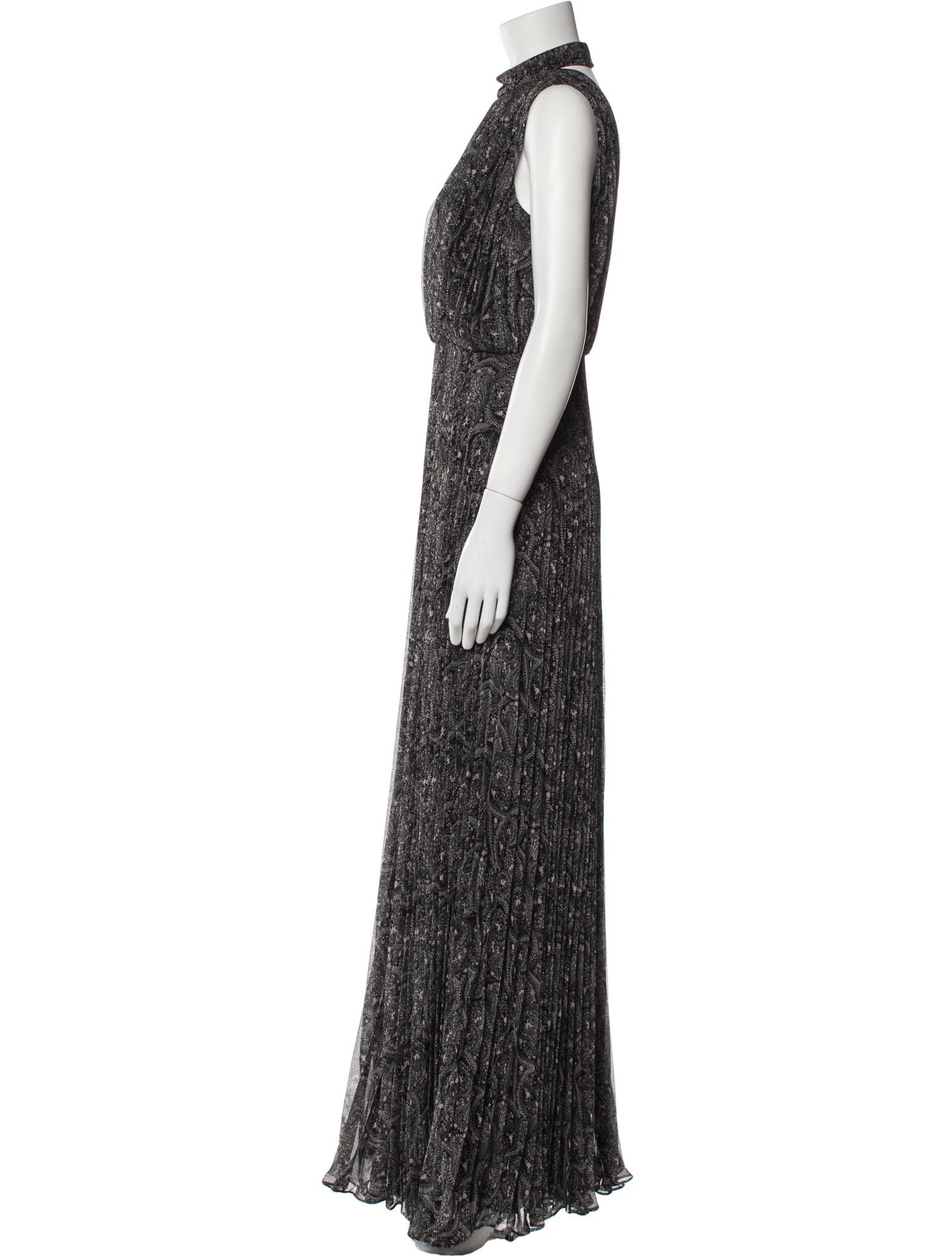 Mikael Aghal Printed Long Dress