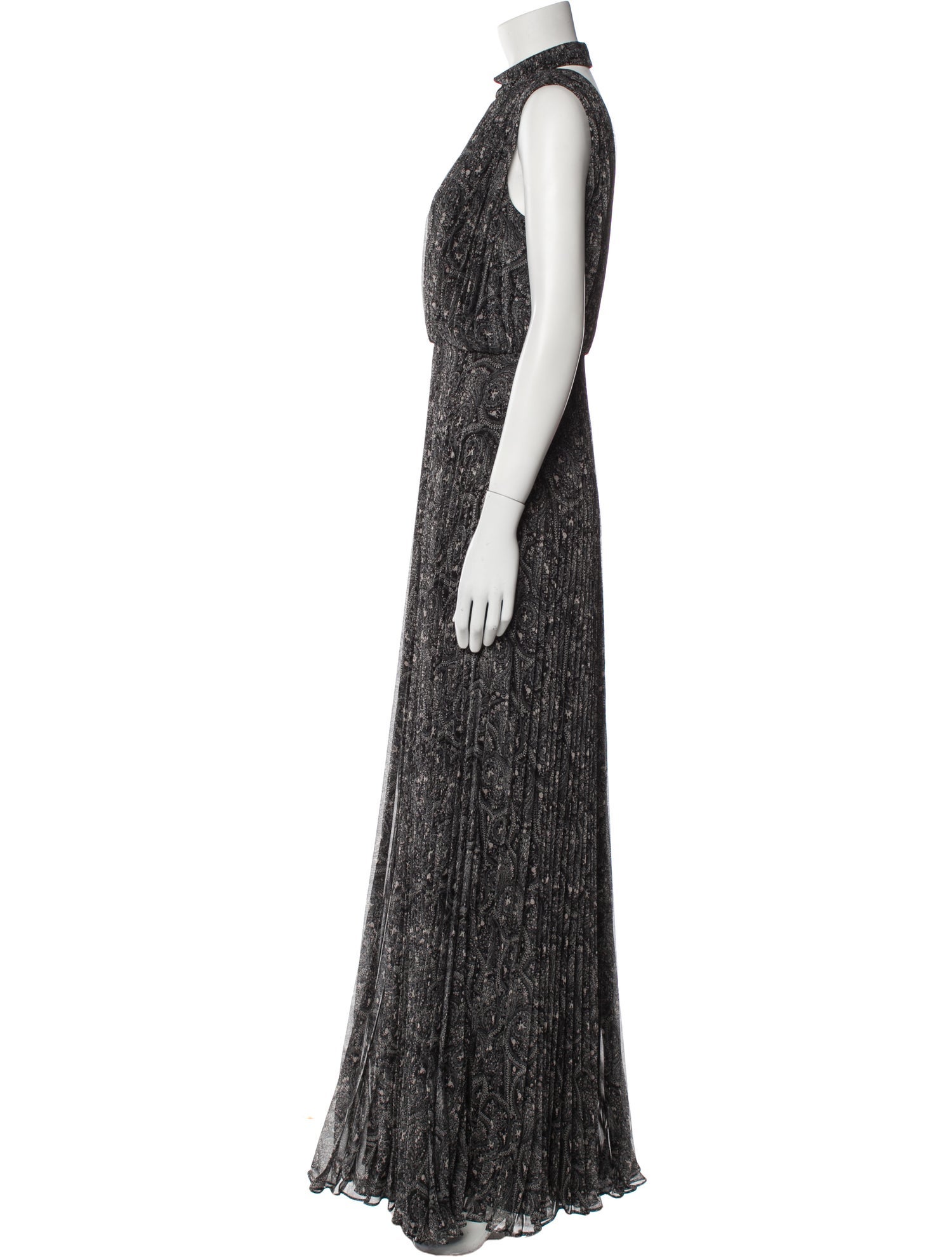 Mikael Aghal Printed Long Dress