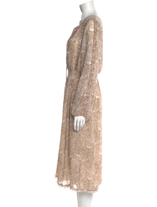 Mikael Aghal Printed Midi Length Dress