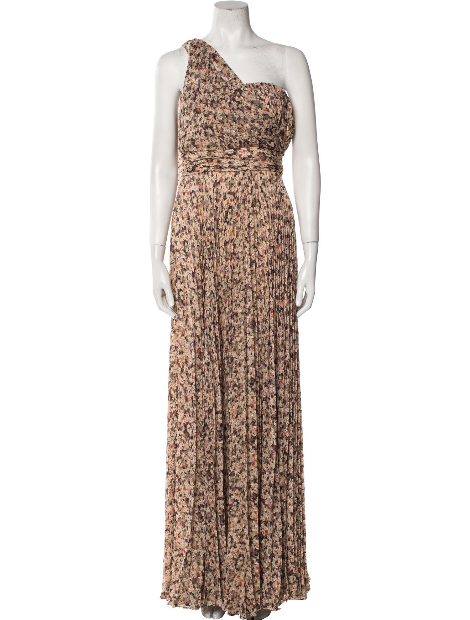 Mikael Aghal Floral Print Long Dress