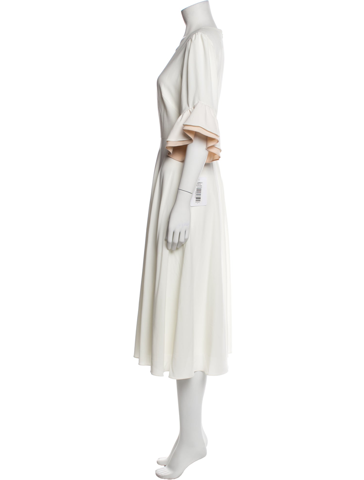 Mikael Aghal Scoop Neck Midi Length Dress