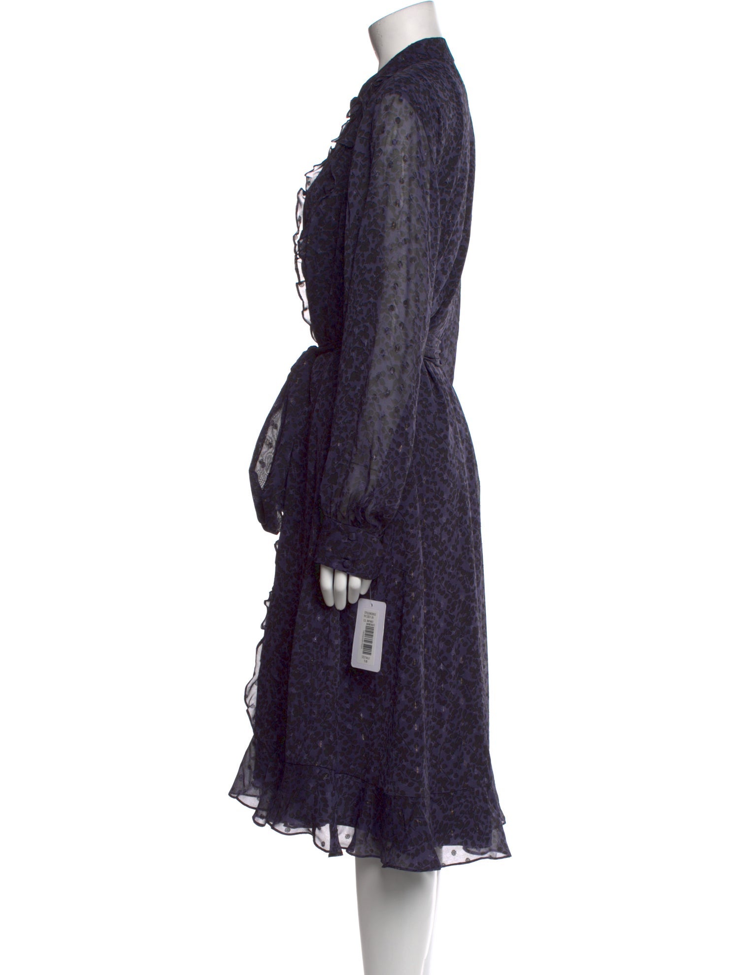 Mikael Aghal Animal Print Midi Length Dress