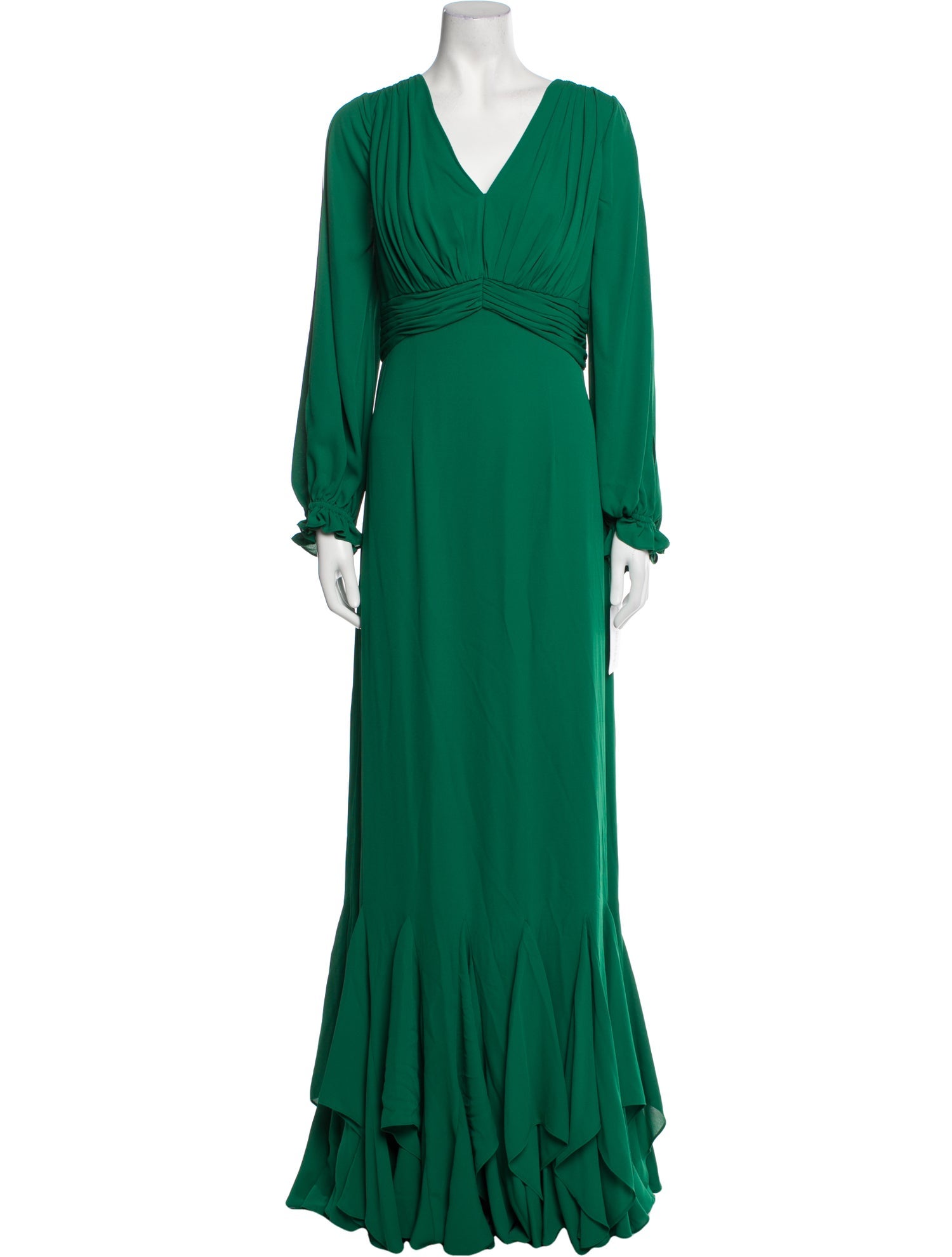 Mikael Aghal V-Neck Long Dress