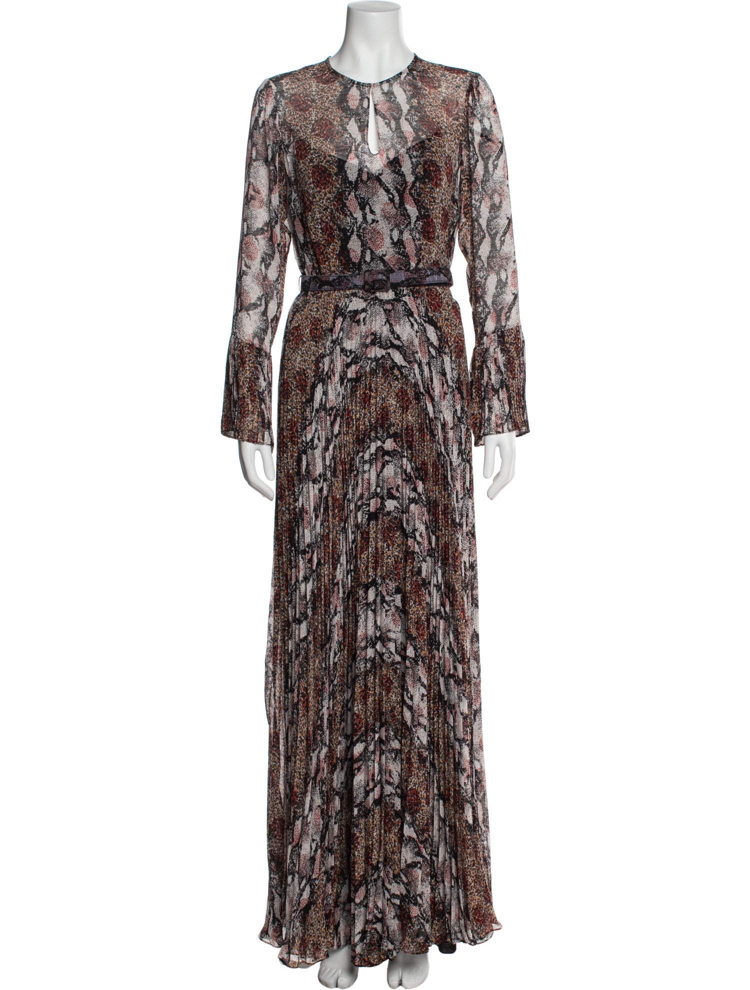 Mikael Aghal Animal Print Long Dress w/ Tags