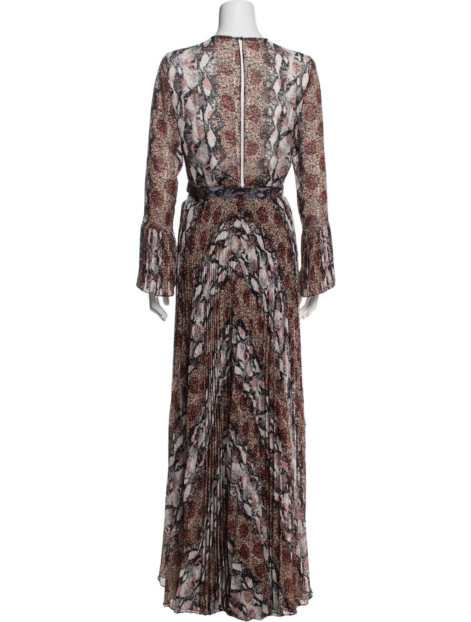 Mikael Aghal Animal Print Long Dress w/ Tags