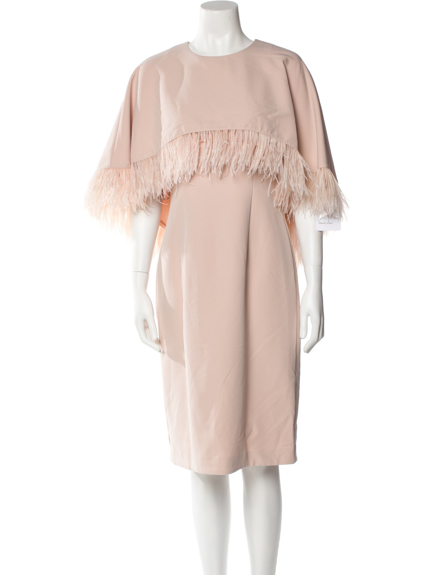 Mikael Aghal Crew Neck Midi Length Dress w/ Tags