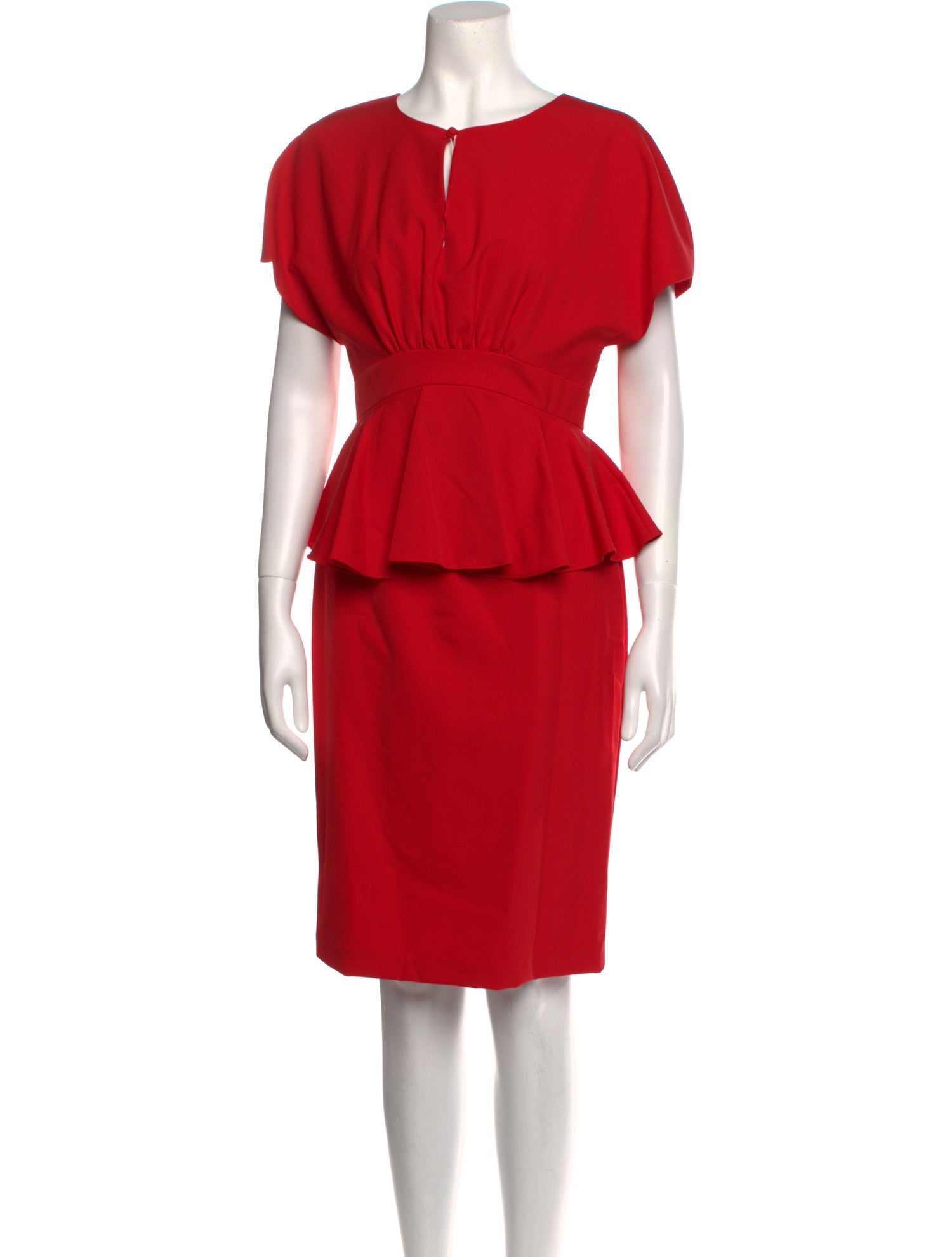 Mikael Aghal Crew Neck Knee-Length Dress