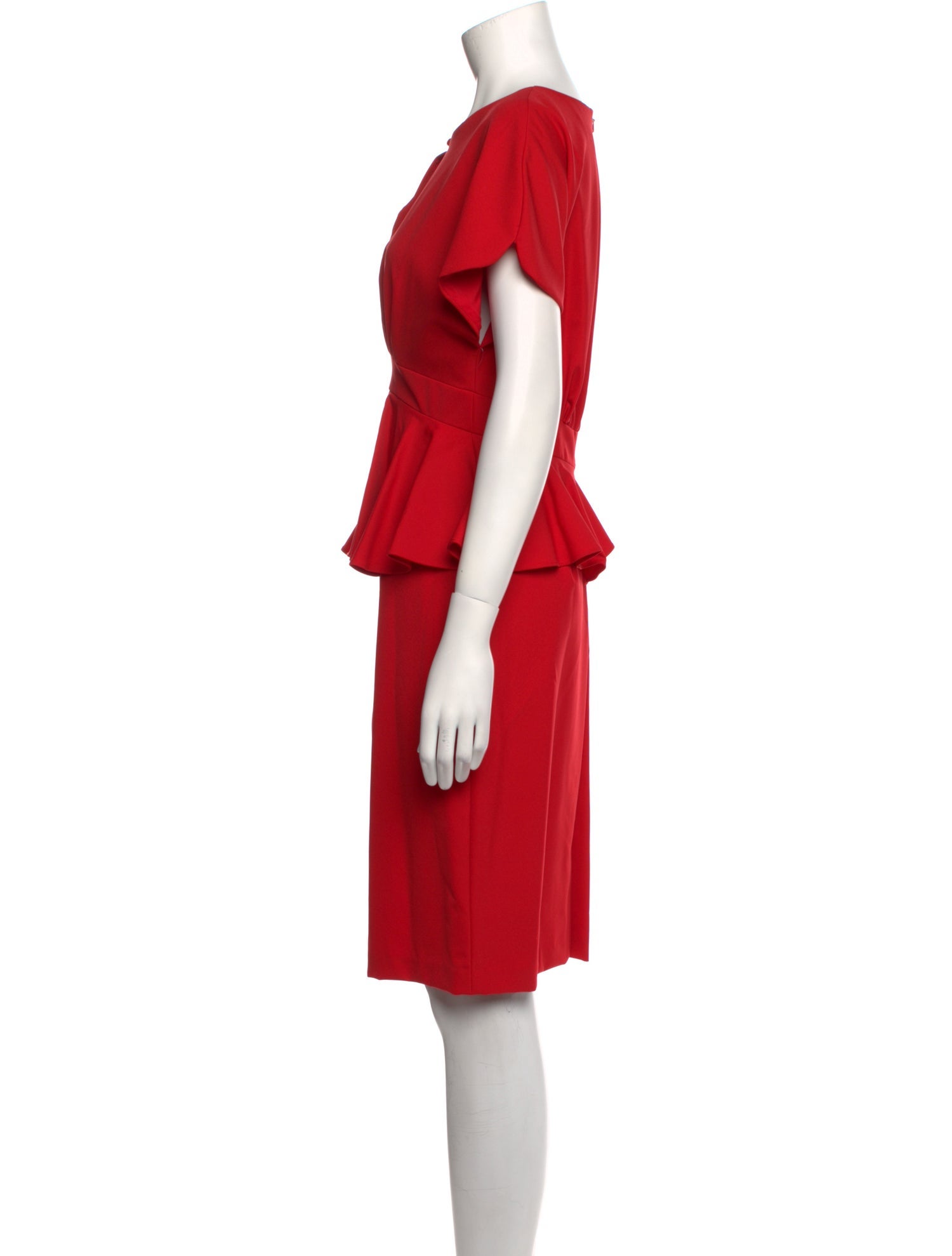 Mikael Aghal Crew Neck Knee-Length Dress