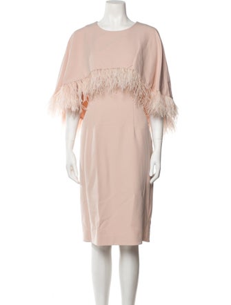 Mikael Aghal Crew Neck Midi Length Dress