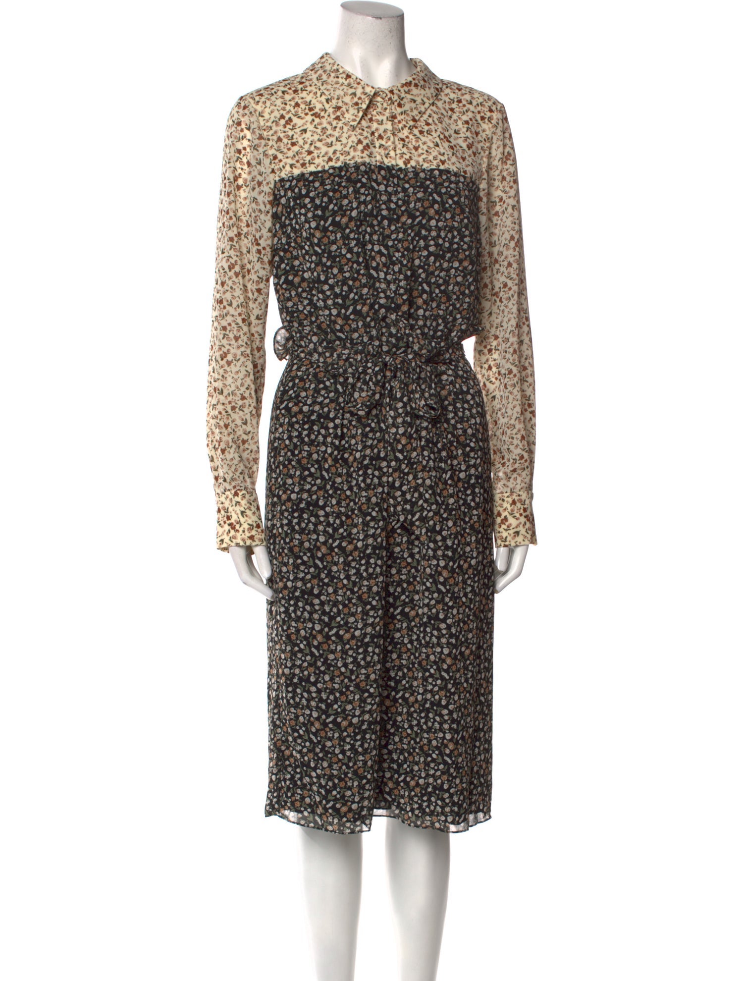 Mikael Aghal Printed Midi Length Dress