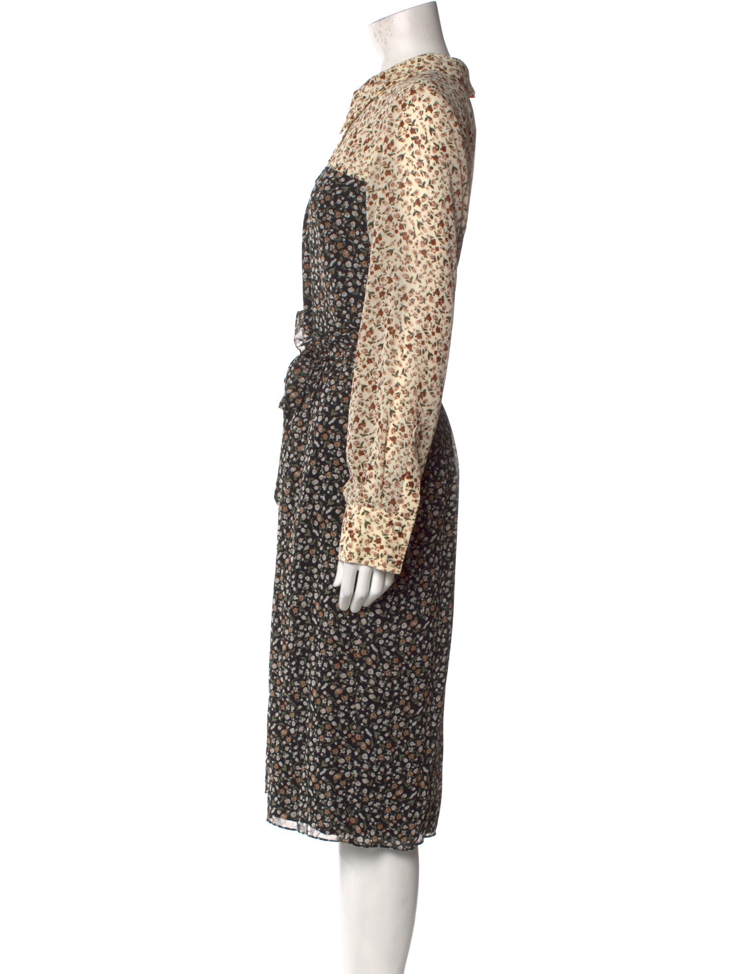 Mikael Aghal Printed Midi Length Dress