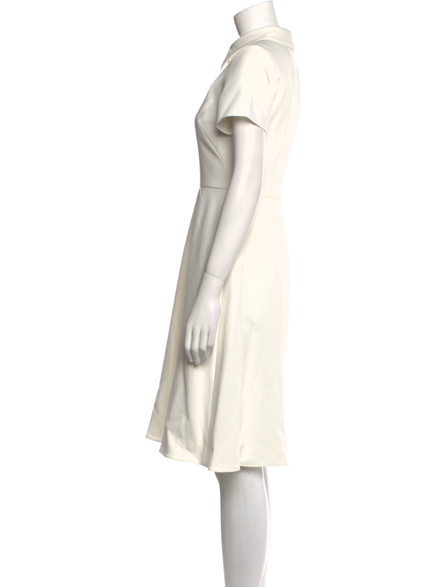 Mikael Aghal Mock Neck Knee-Length Dress