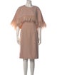 Mikael Aghal Crew Neck Knee-Length Dress