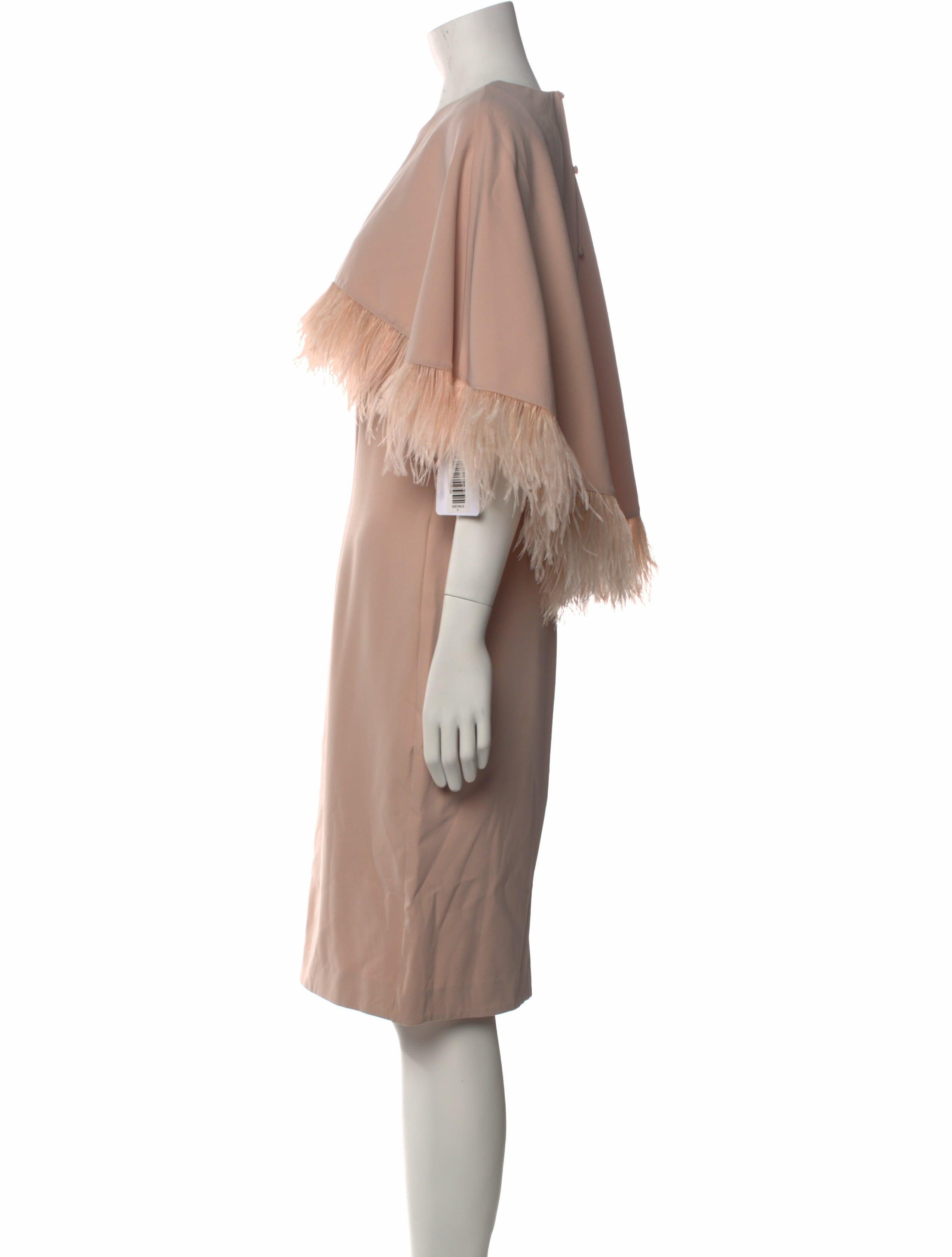 Mikael Aghal Crew Neck Midi Length Dress