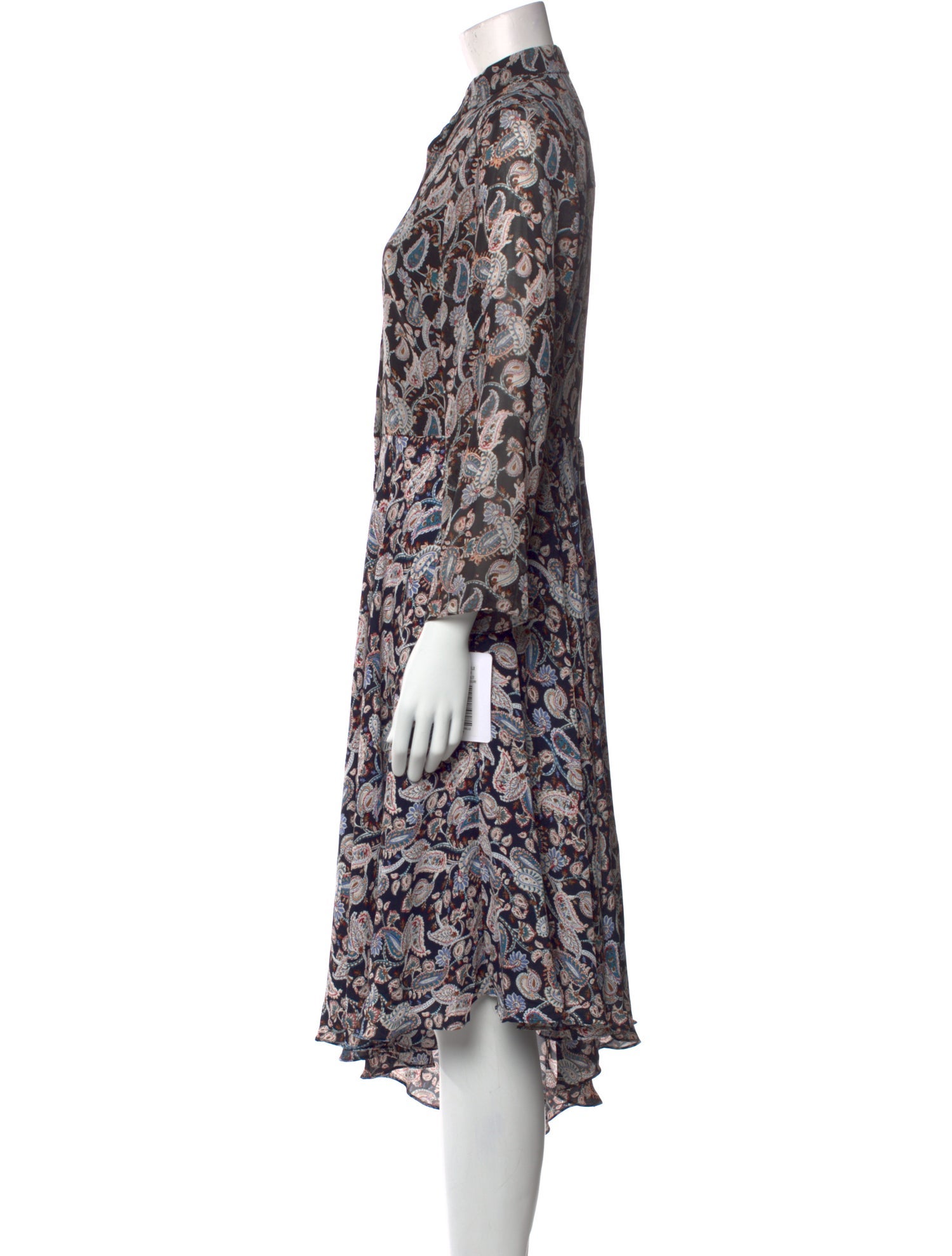 Mikael Aghal Paisley Print Midi Length Dress