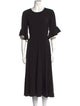 Mikael Aghal Crew Neck Long Dress