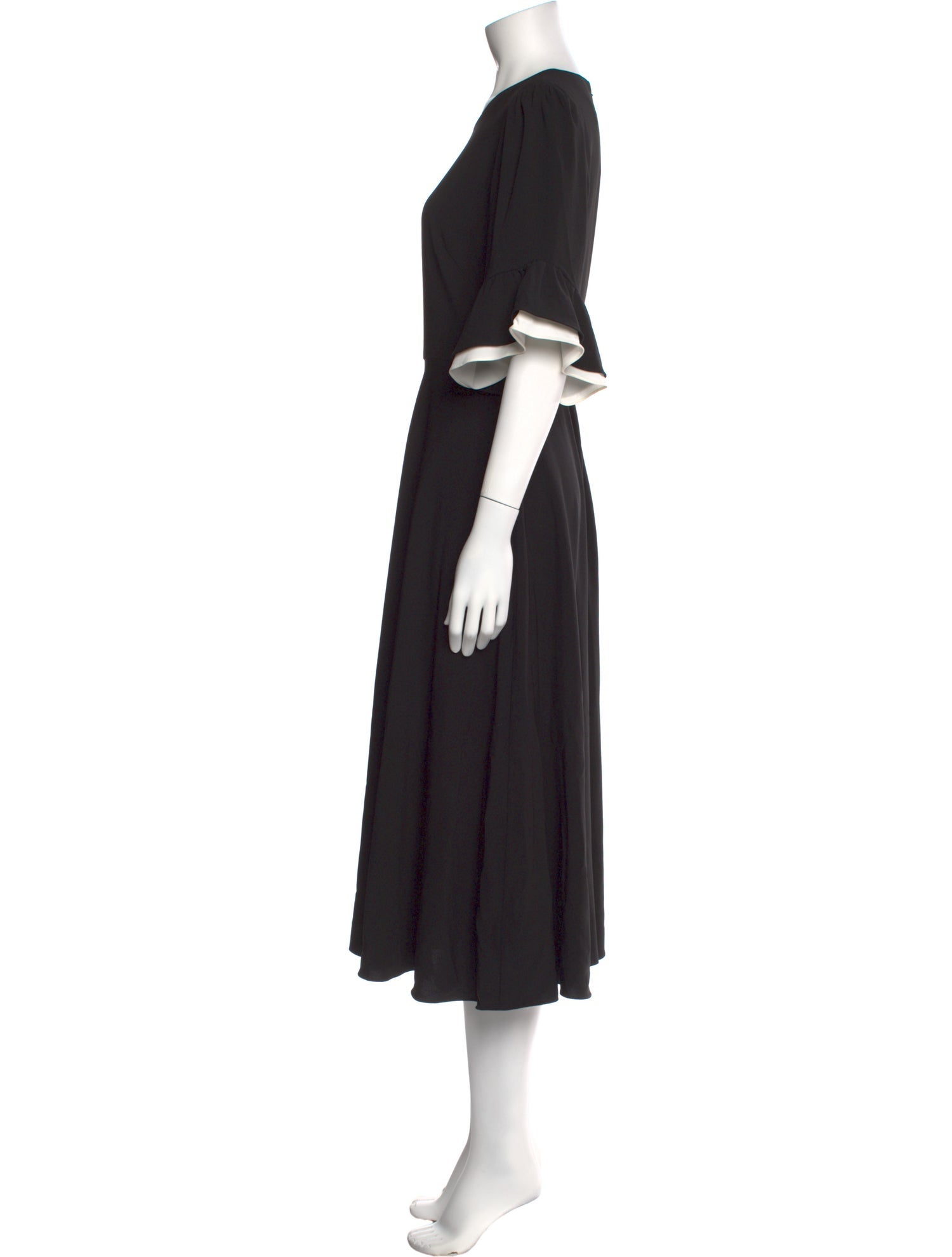 Mikael Aghal Crew Neck Long Dress