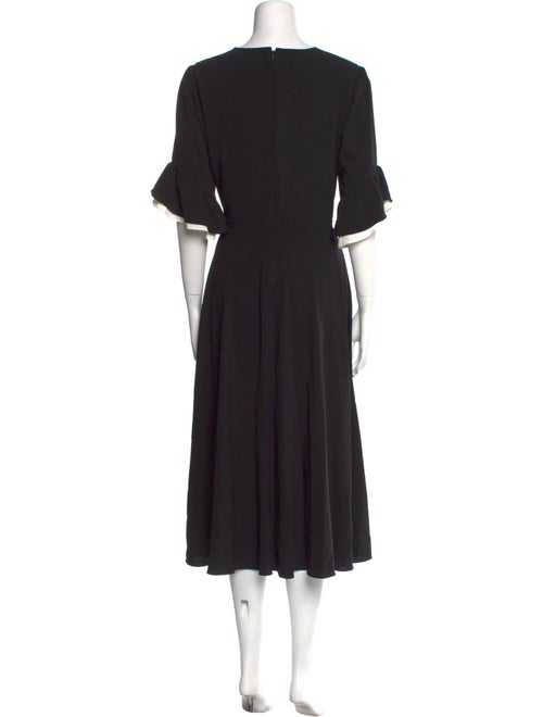 Mikael Aghal Crew Neck Long Dress