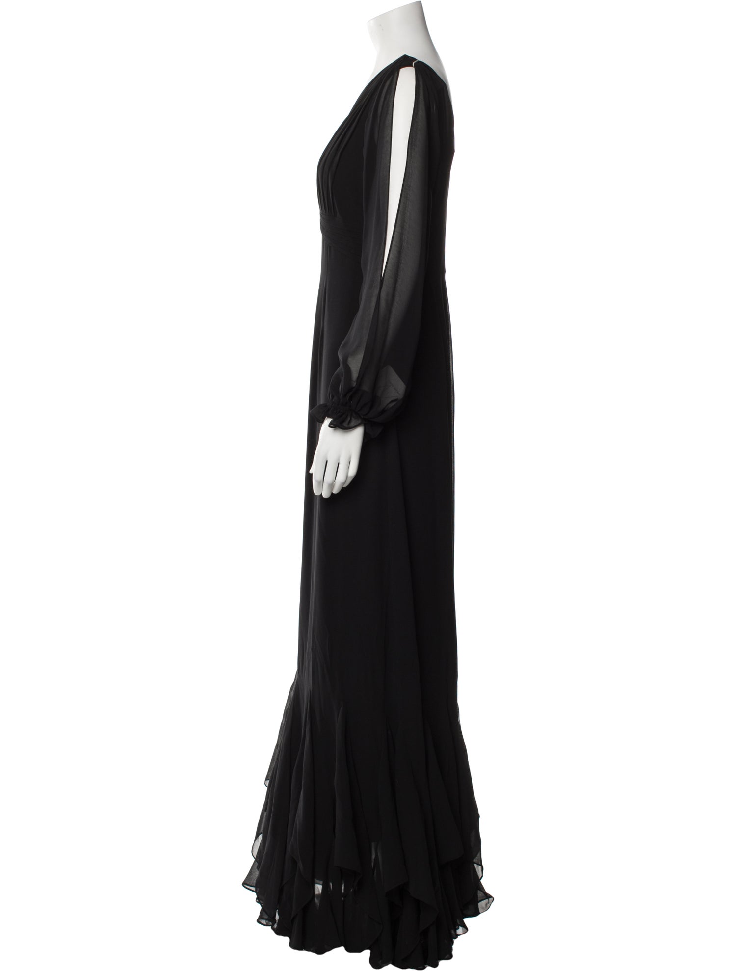Mikael Aghal V-Neck Long Dress