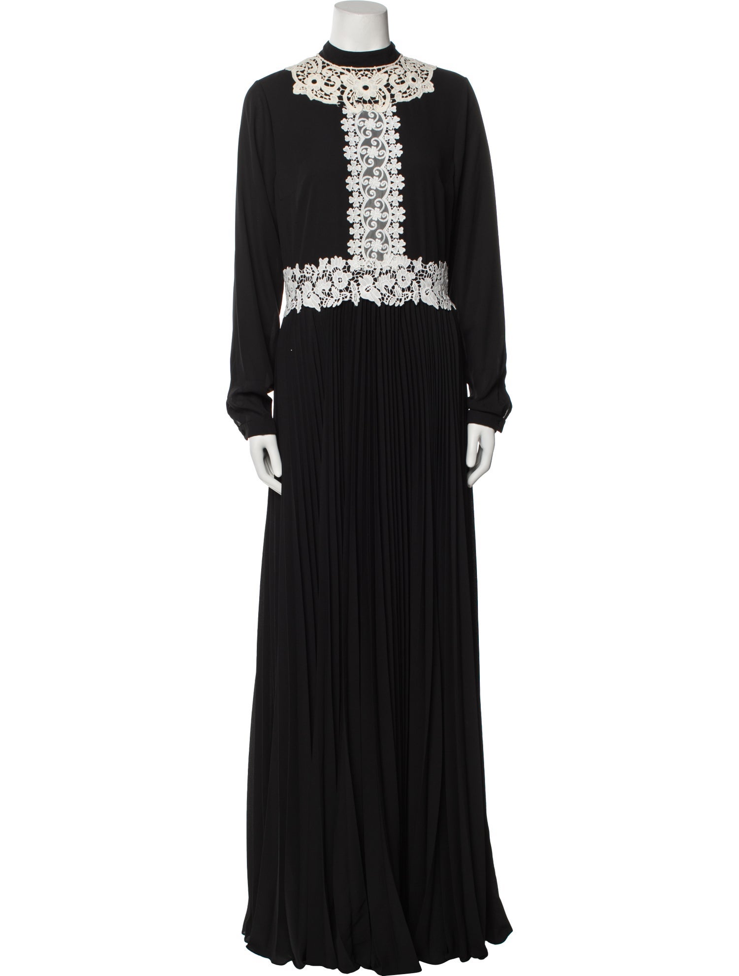 Mikael Aghal Mock Neck Long Dress