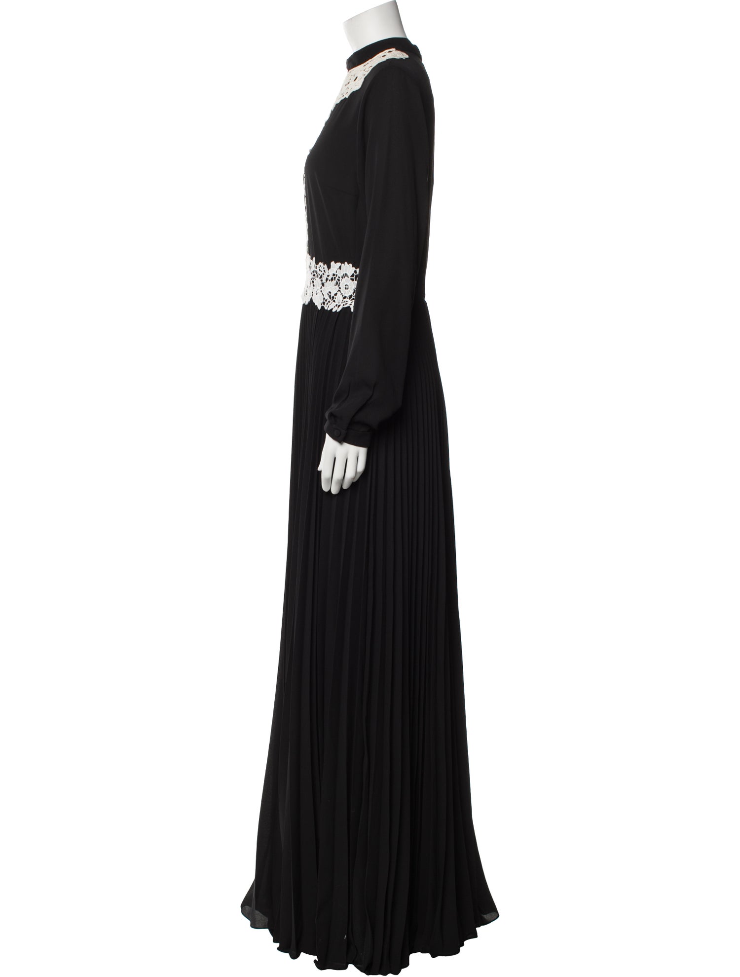 Mikael Aghal Mock Neck Long Dress