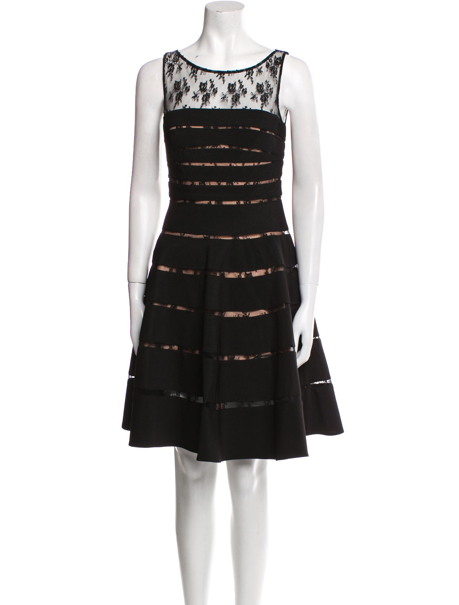 Mikael Aghal Bateau Neckline Mini Dress