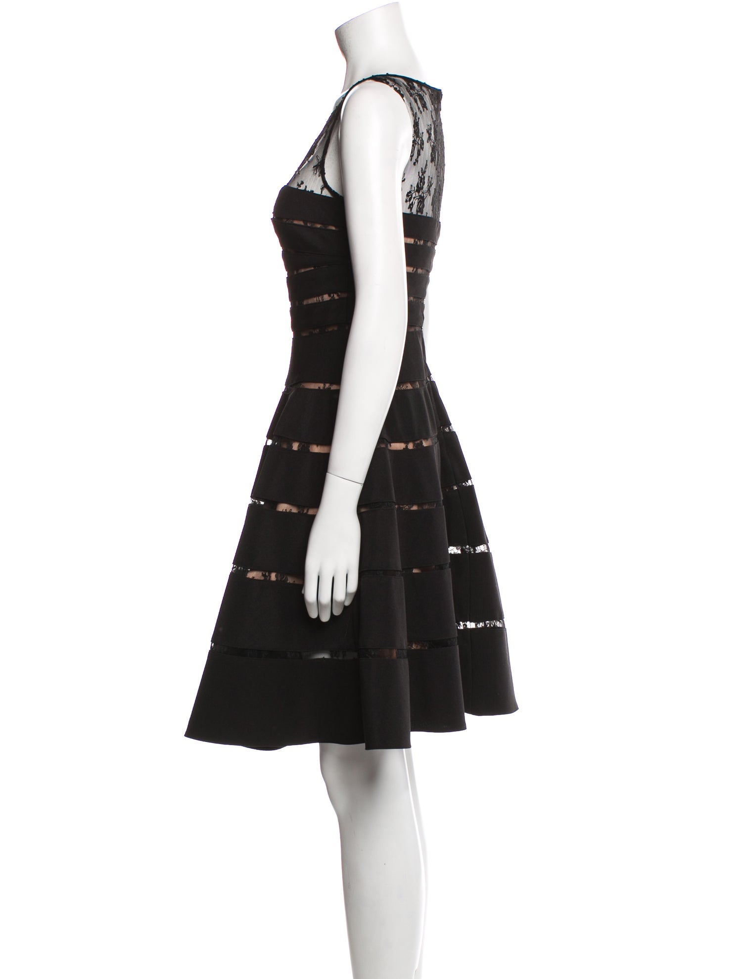 Mikael Aghal Bateau Neckline Mini Dress