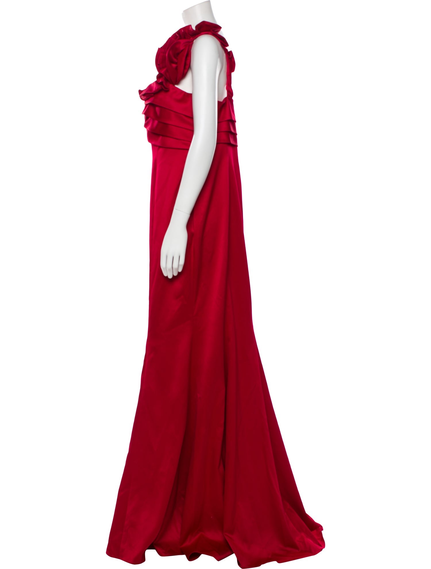 Mikael Aghal Square Neckline Long Dress w/ Tags