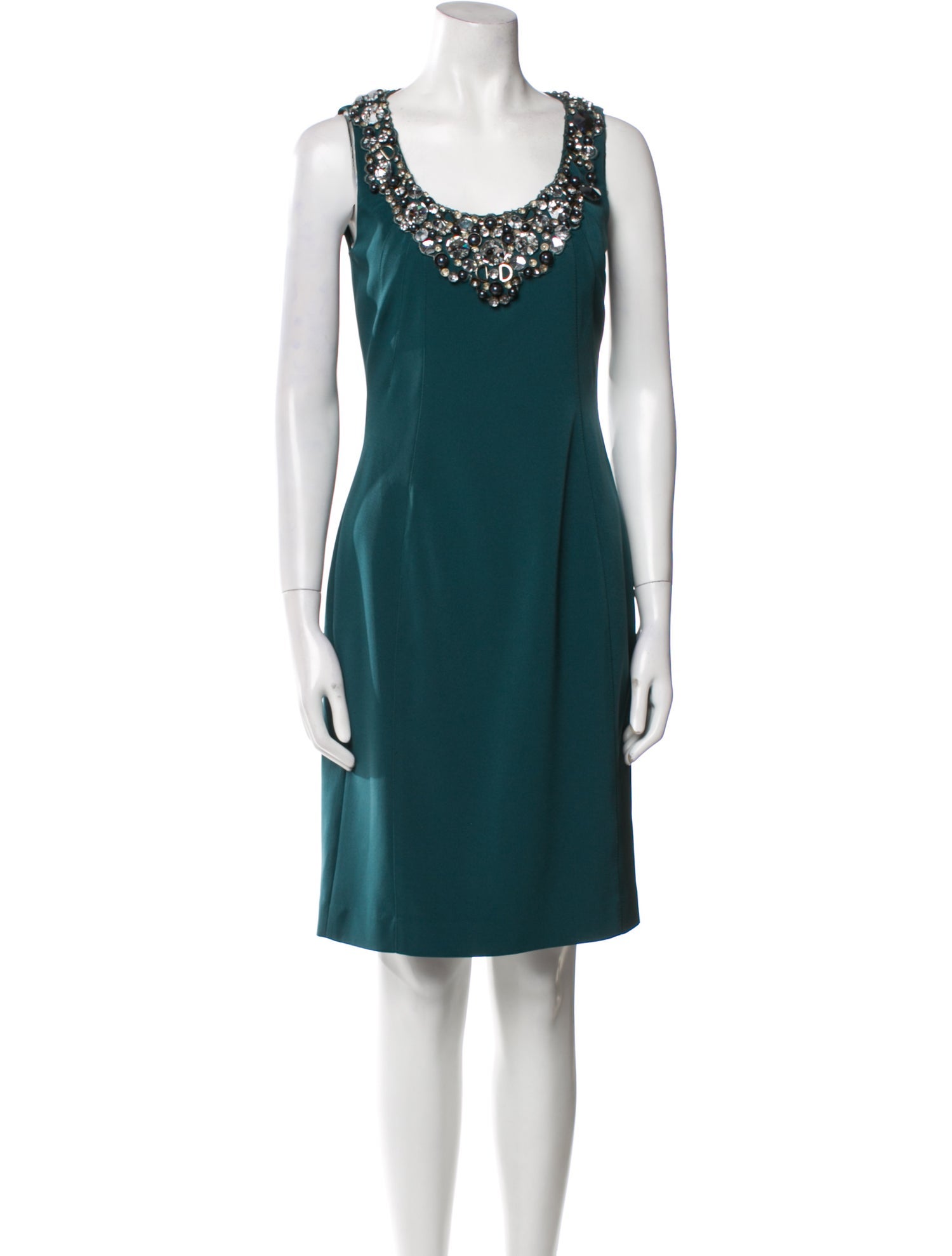 Mikael Aghal Scoop Neck Knee-Length Dress