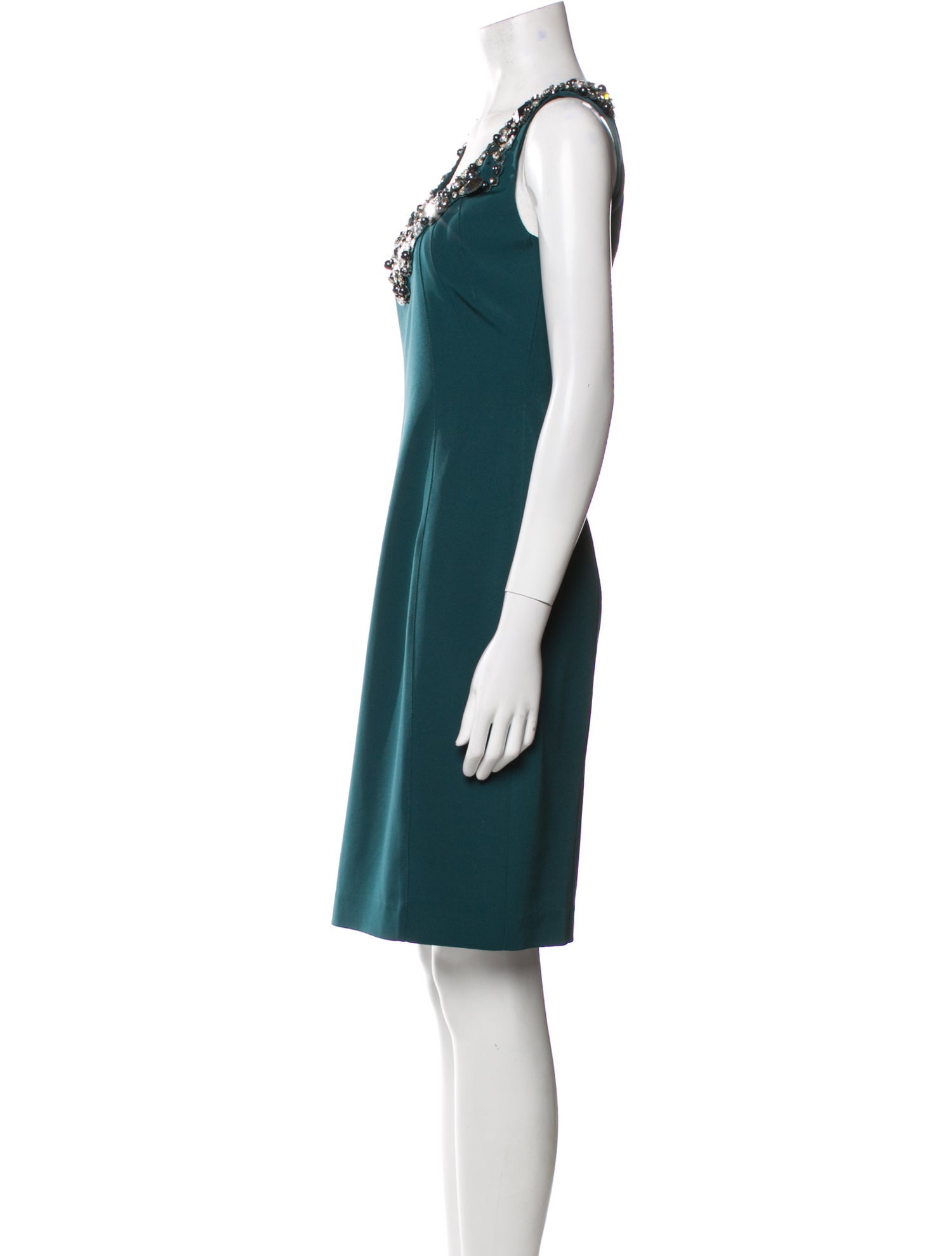 Mikael Aghal Scoop Neck Knee-Length Dress