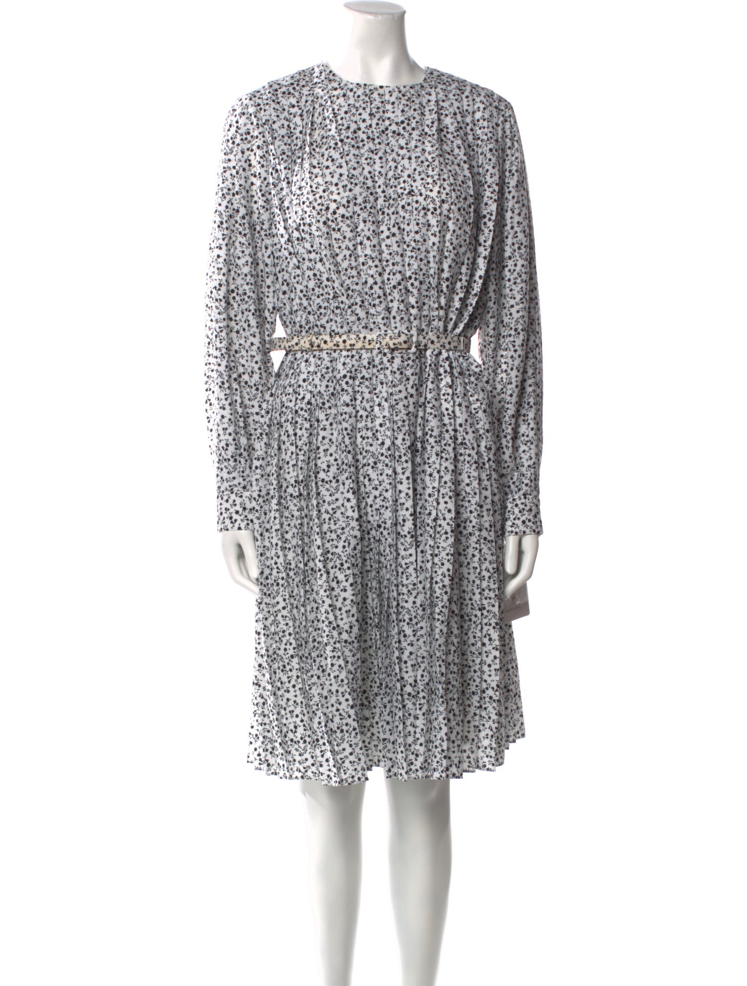 Mikael Aghal Bateau Neckline Midi Length Dress