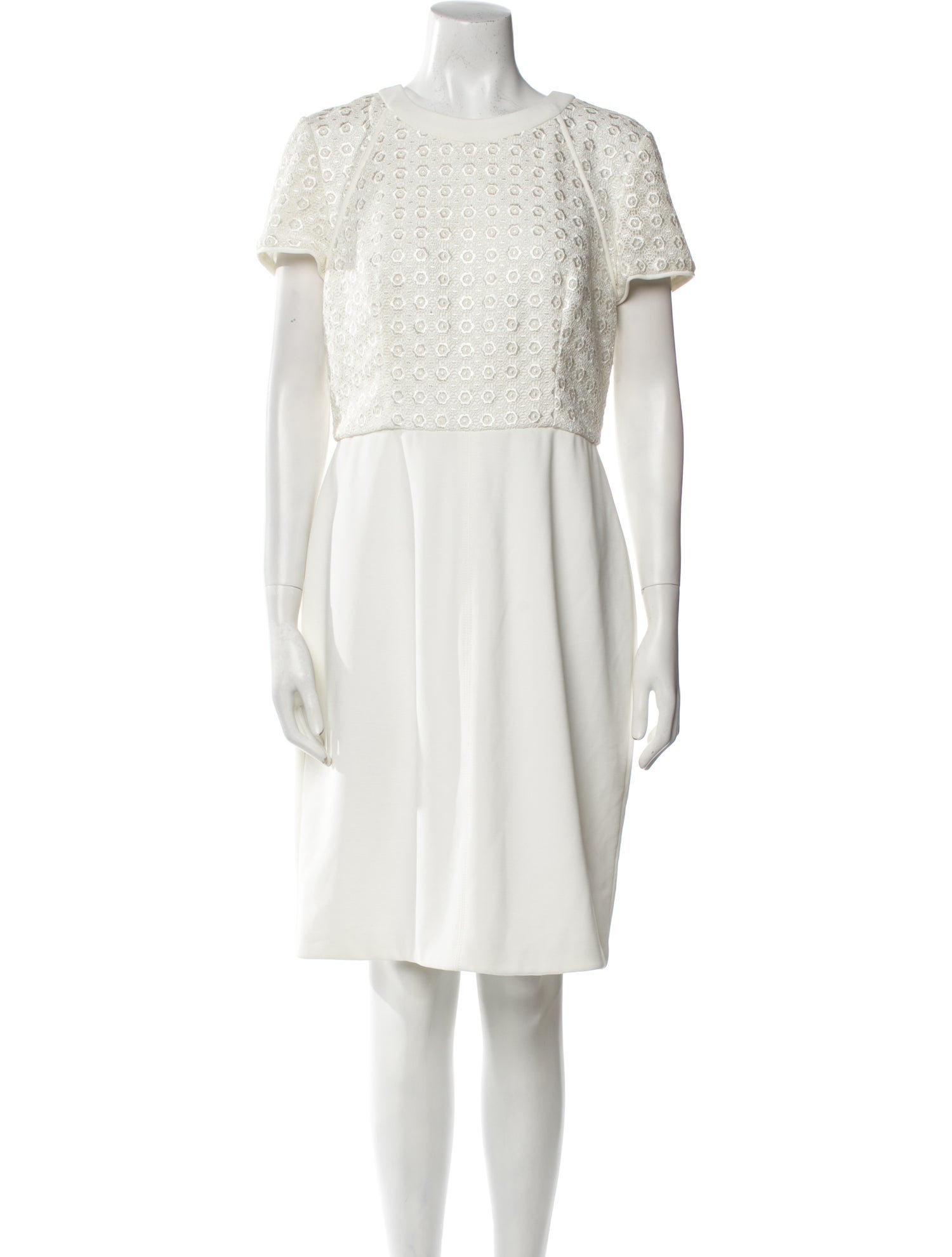 Mikael Aghal Crew Neck Knee-Length Dress