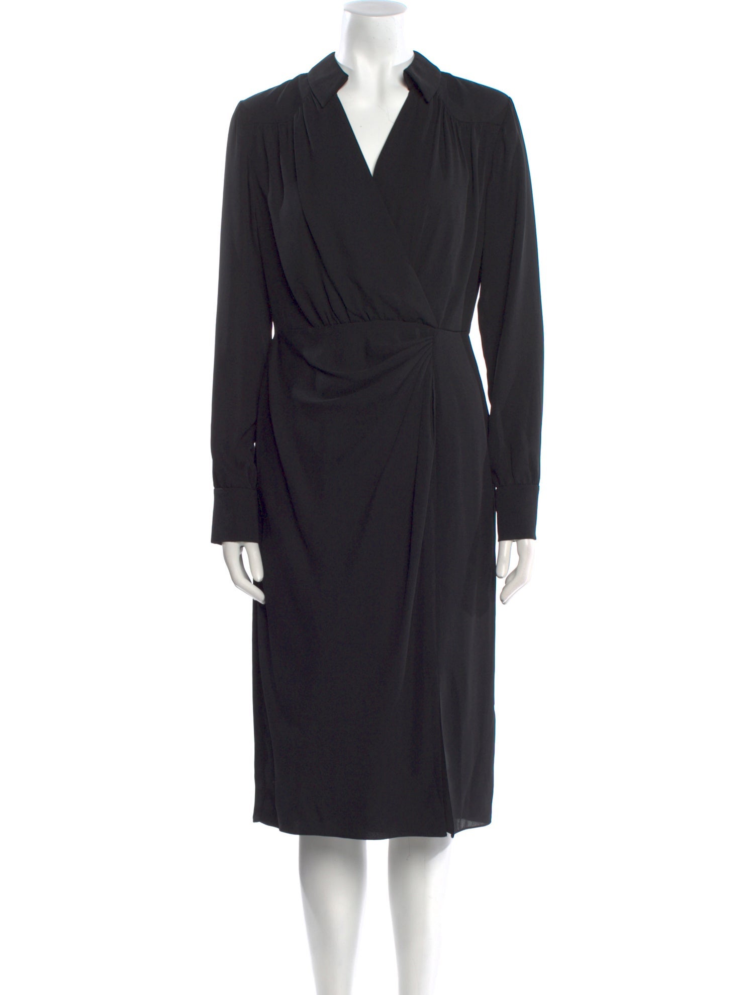 Mikael Aghal V-Neck Midi Length Dress