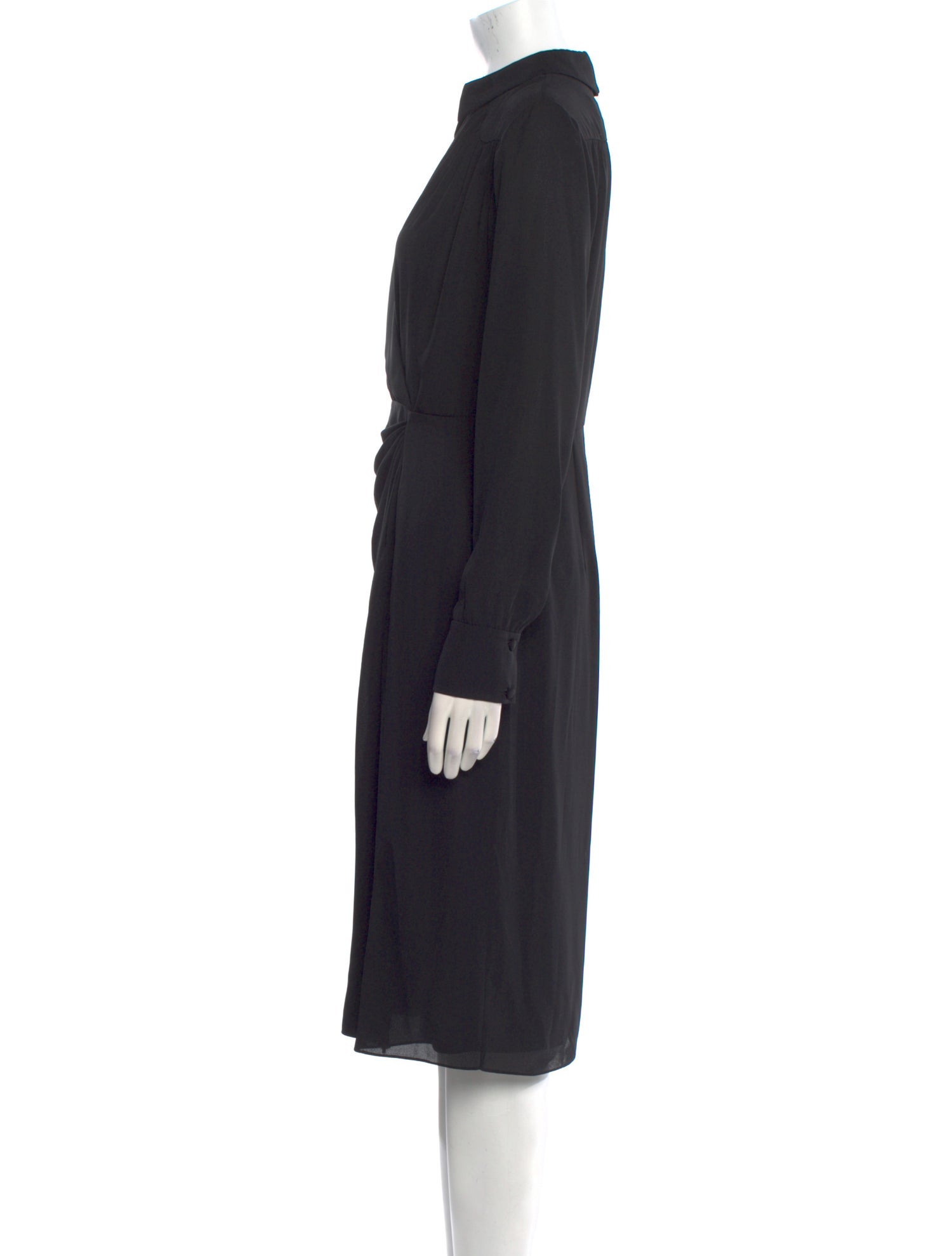 Mikael Aghal V-Neck Midi Length Dress