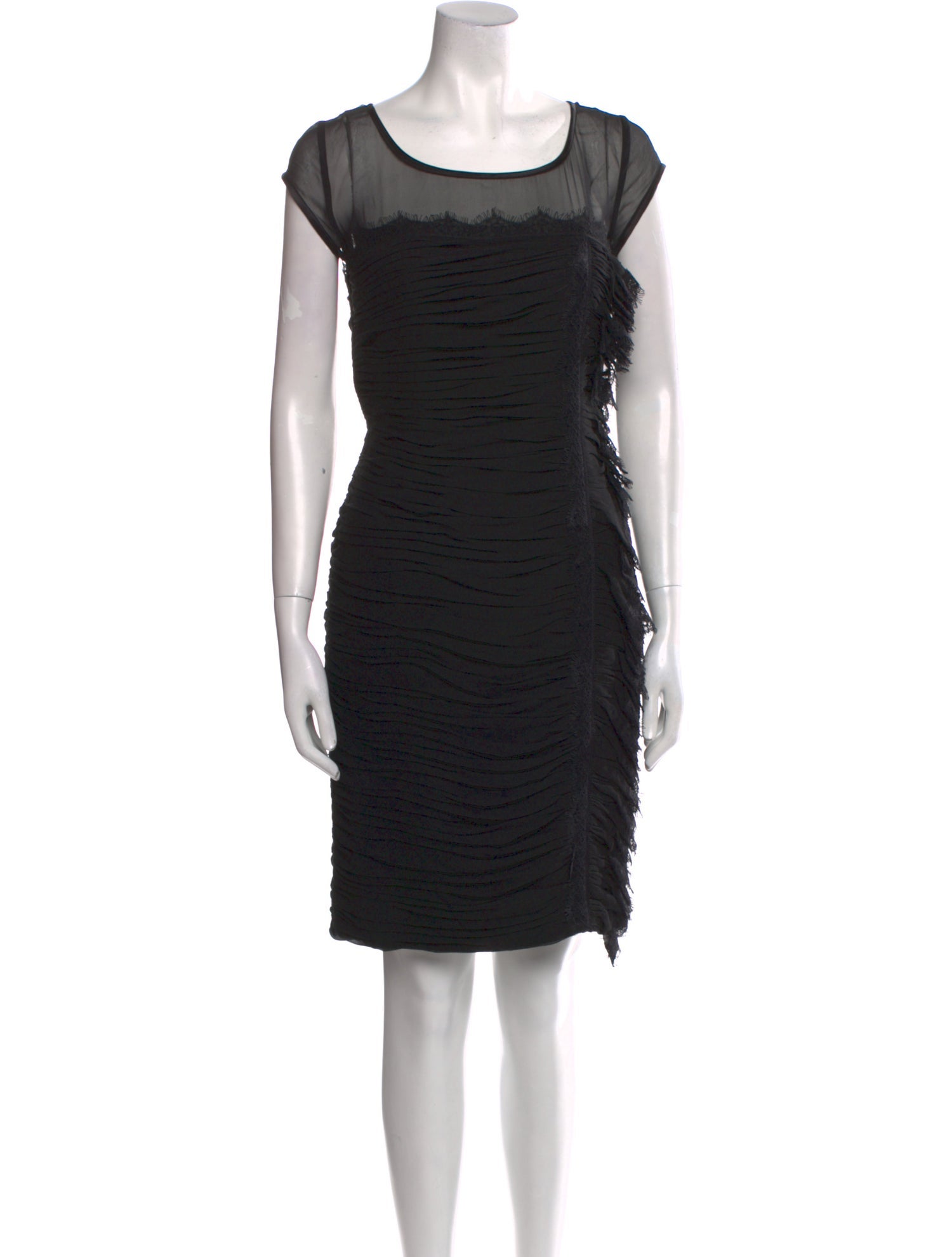 Mikael Aghal Silk Knee-Length Dress