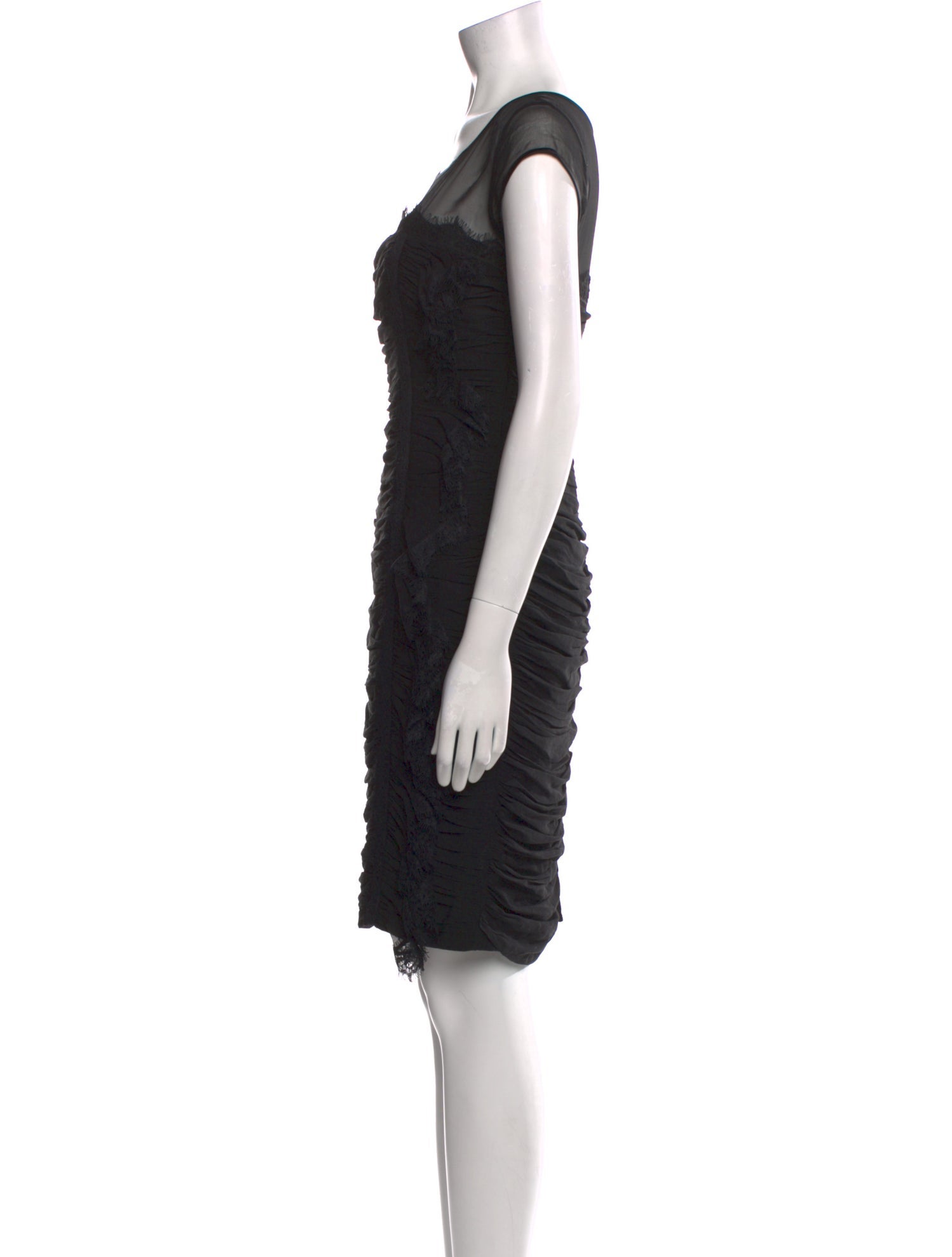 Mikael Aghal Silk Knee-Length Dress