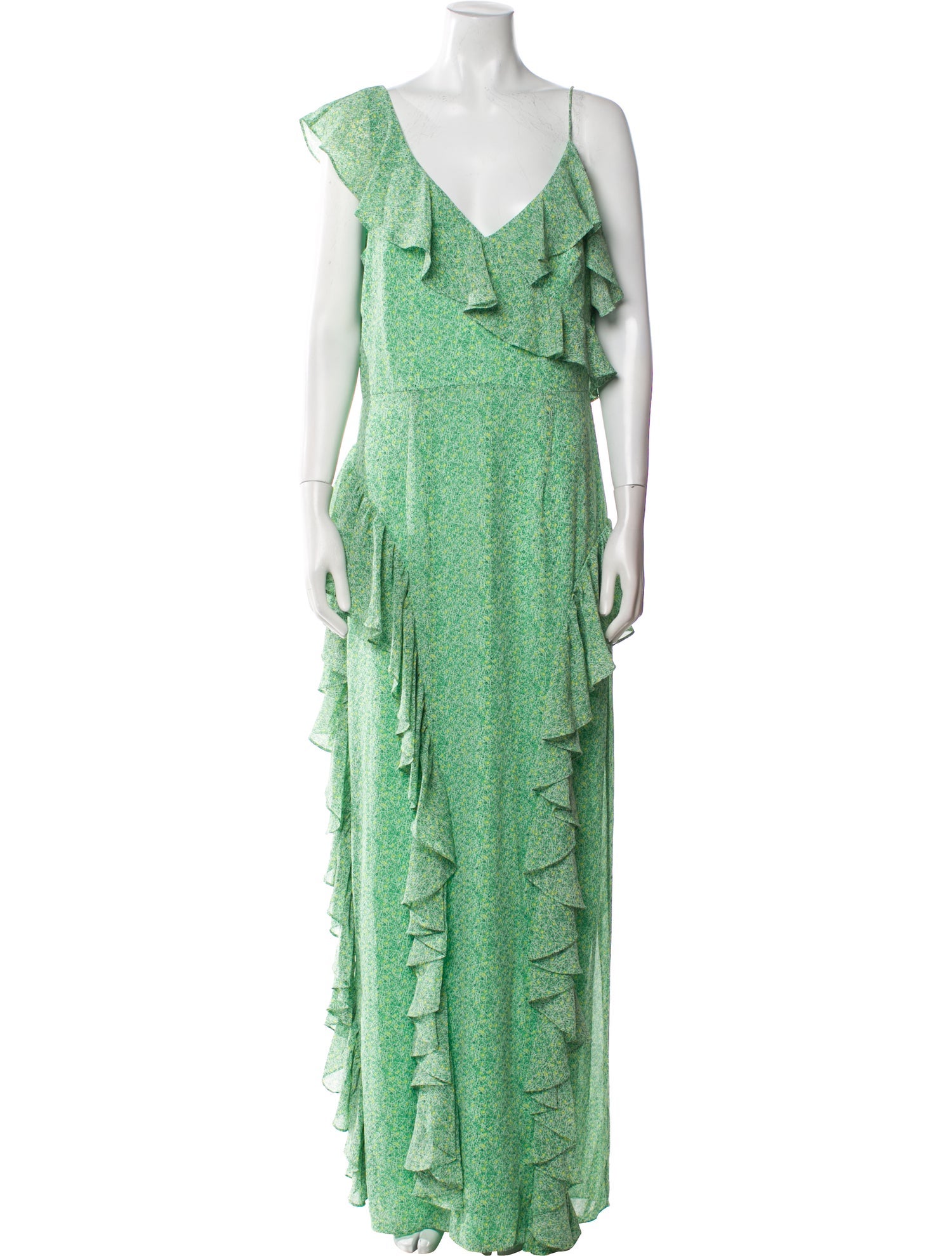 Mikael Aghal Printed Long Dress w/ Tags