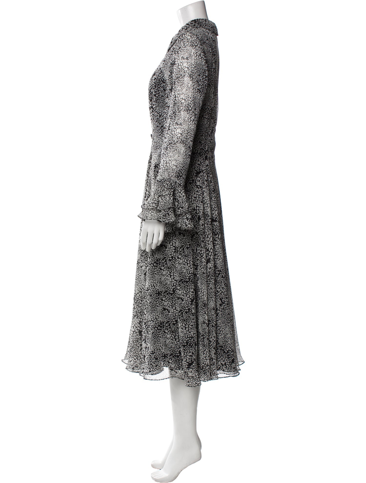 Mikael Aghal Animal Print Long Dress