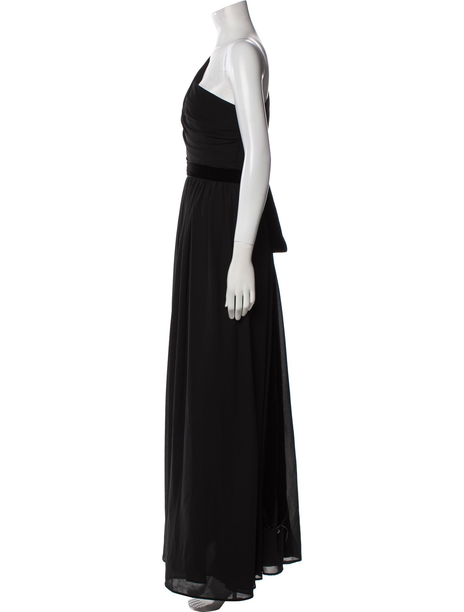 Mikael Aghal One-Shoulder Long Dress