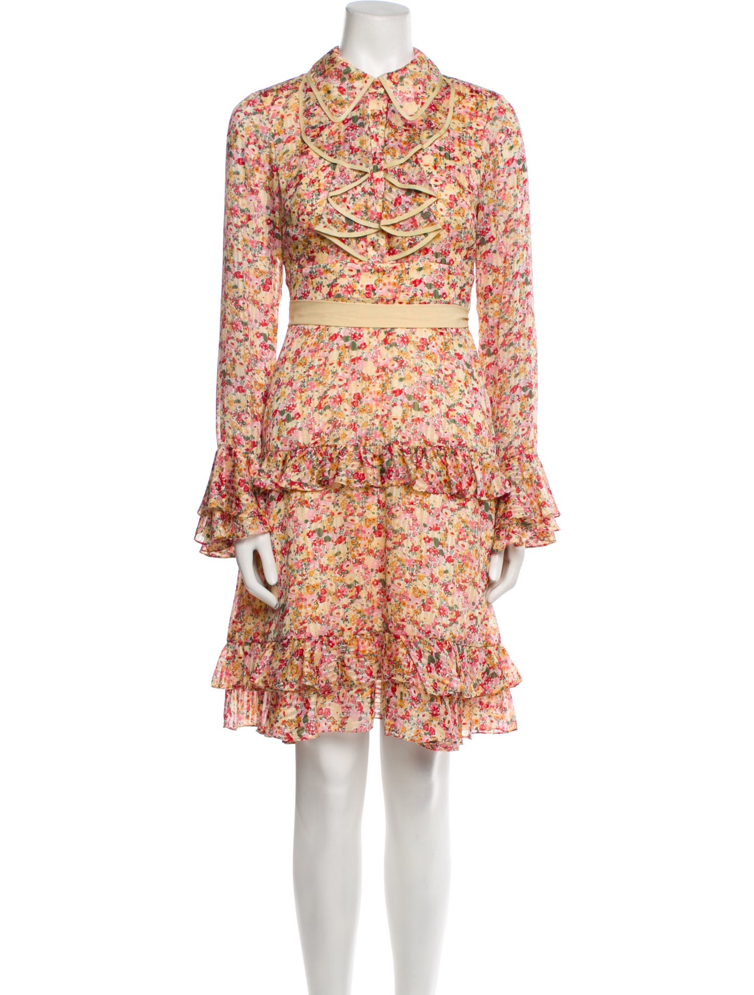 Mikael Aghal Floral Print Mini Dress