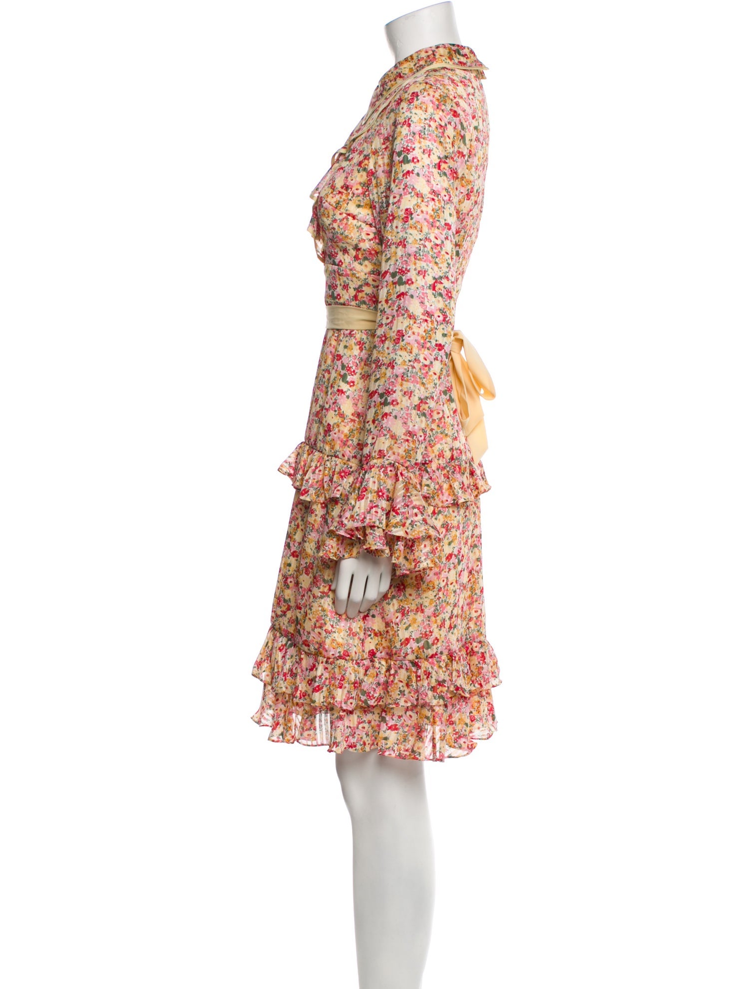 Mikael Aghal Floral Print Mini Dress