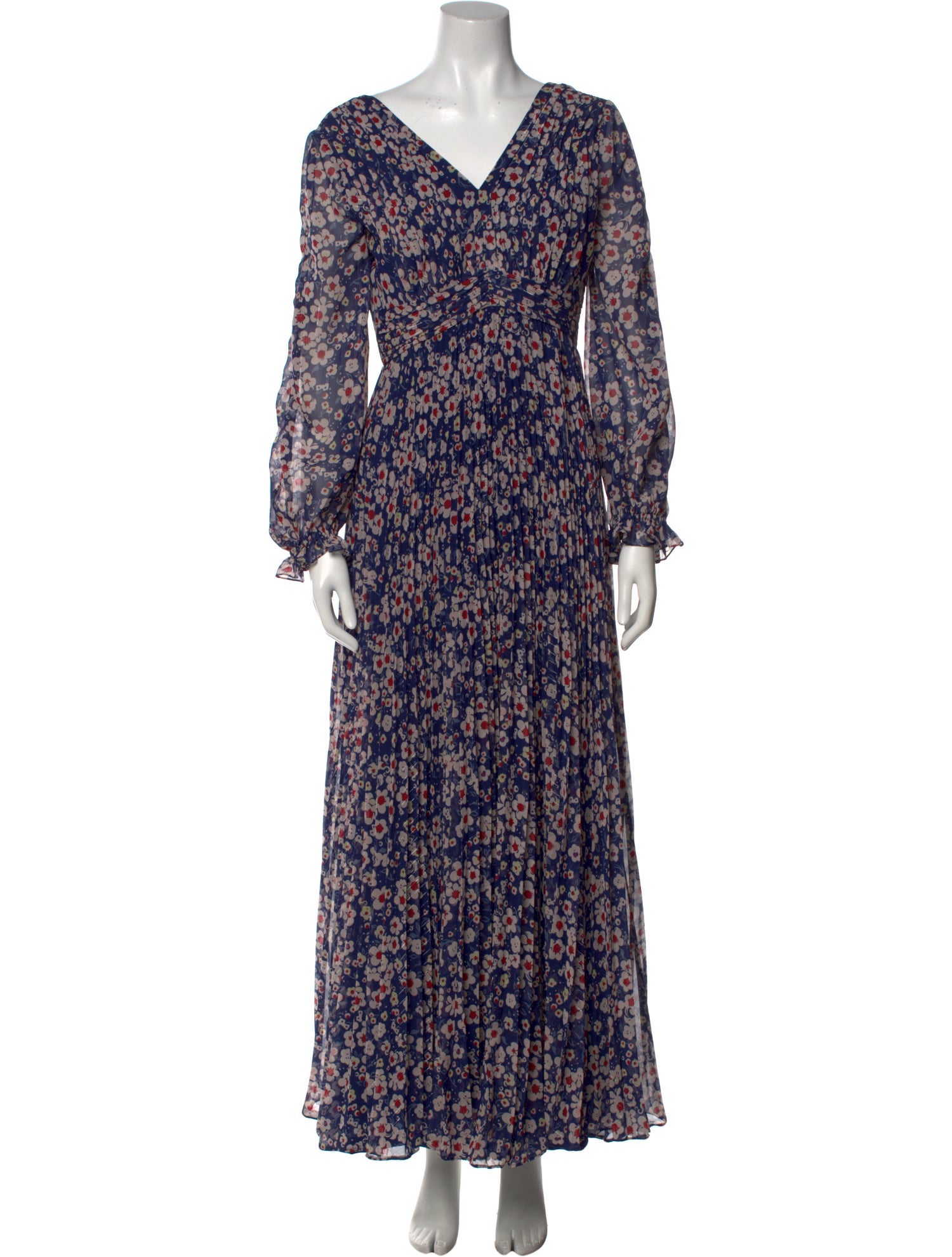 Mikael Aghal Floral Print Long Dress