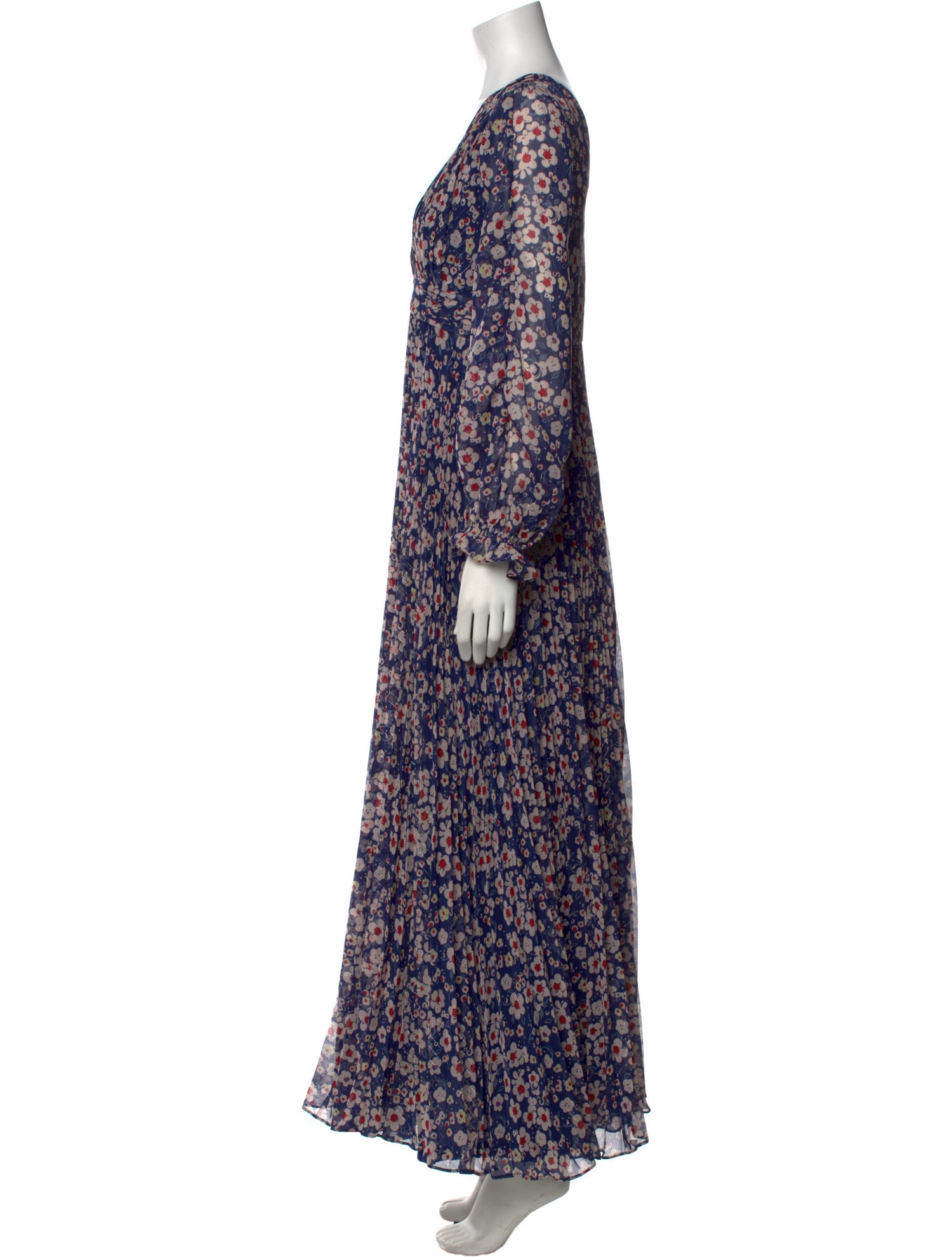 Mikael Aghal Floral Print Long Dress