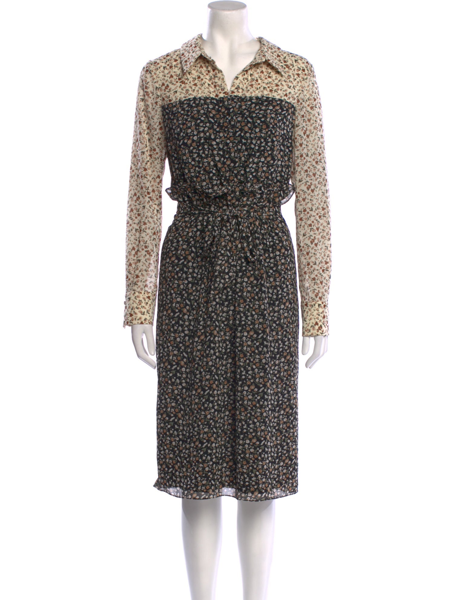 Mikael Aghal Silk Midi Length Dress