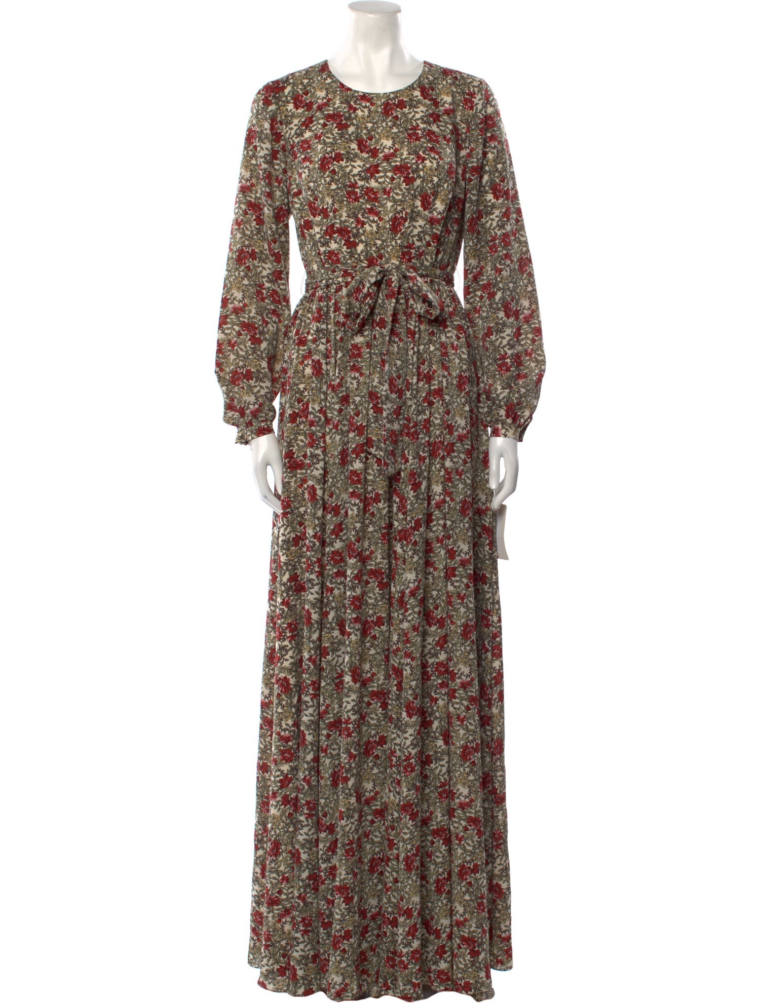 Mikael Aghal Floral Print Long Dress