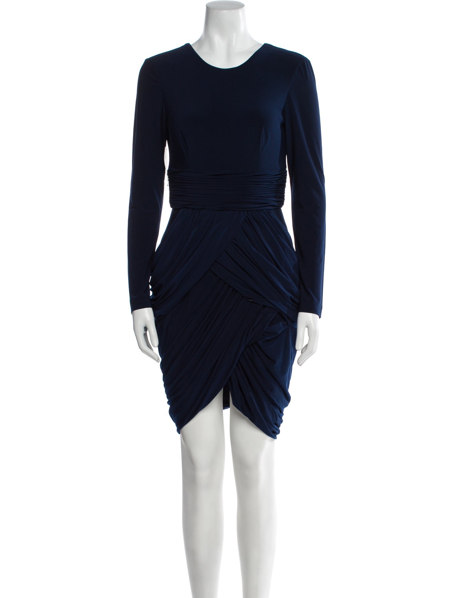 Mikael Aghal Crew Neck Mini Dress