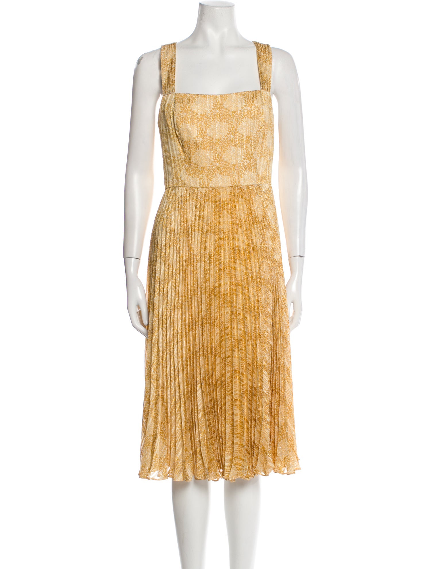 Mikael Aghal Printed Midi Length Dress w/ Tags